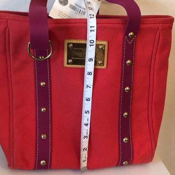 Red Louis Vuitton Cabas Antigua Bag - Picture 13 of 14